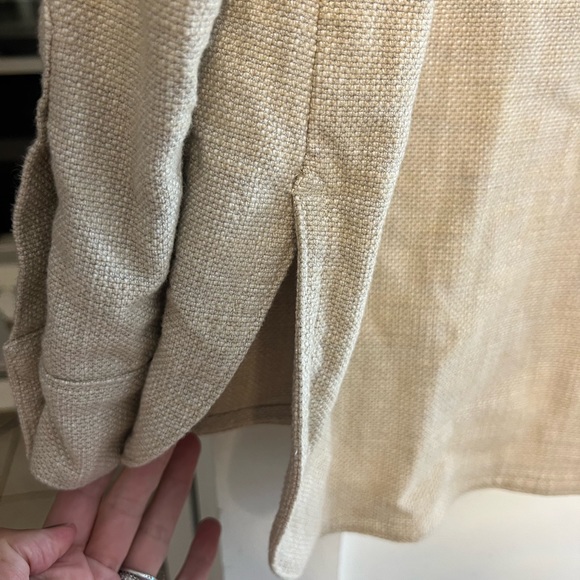 Banana Republic Long Line Oversized Boxy Shacket Tan SzM Fall - Picture 12 of 14